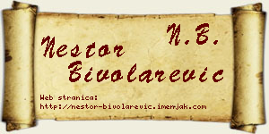 Nestor Bivolarević vizit kartica